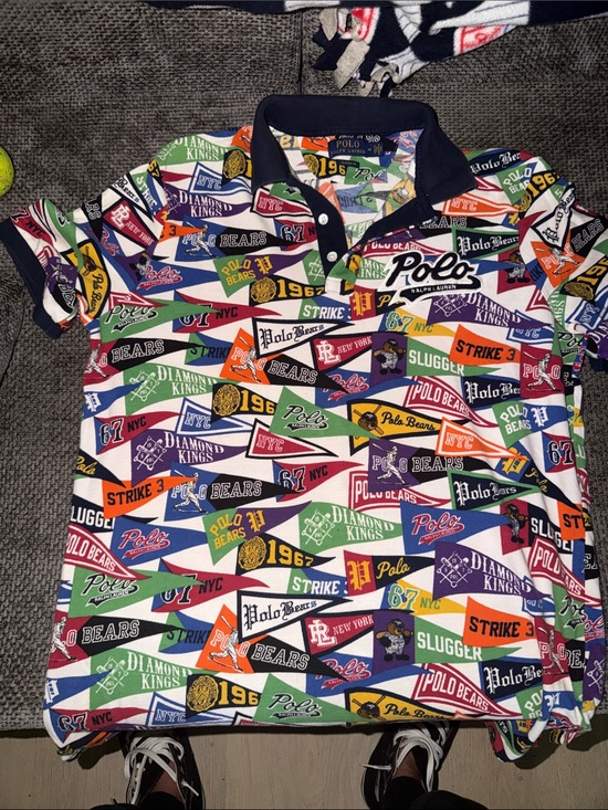 Polo Ralph Lauren Other - Polo by Ralph Lauren Multicolor Polo Bear Pennant Graphic classic fit Polo
